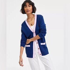 ON 34th Women's Tipped Cardigan, NWT, Size M